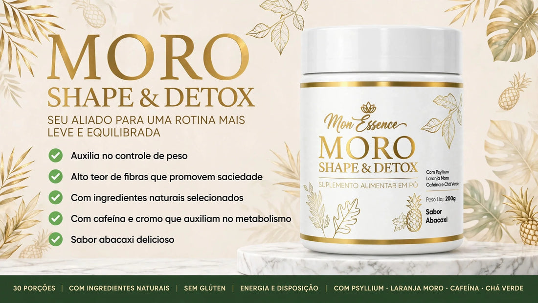 Moro Shape & Detox Sabor Abacaxi: seu aliado para uma rotina mais leve e equilibrada
