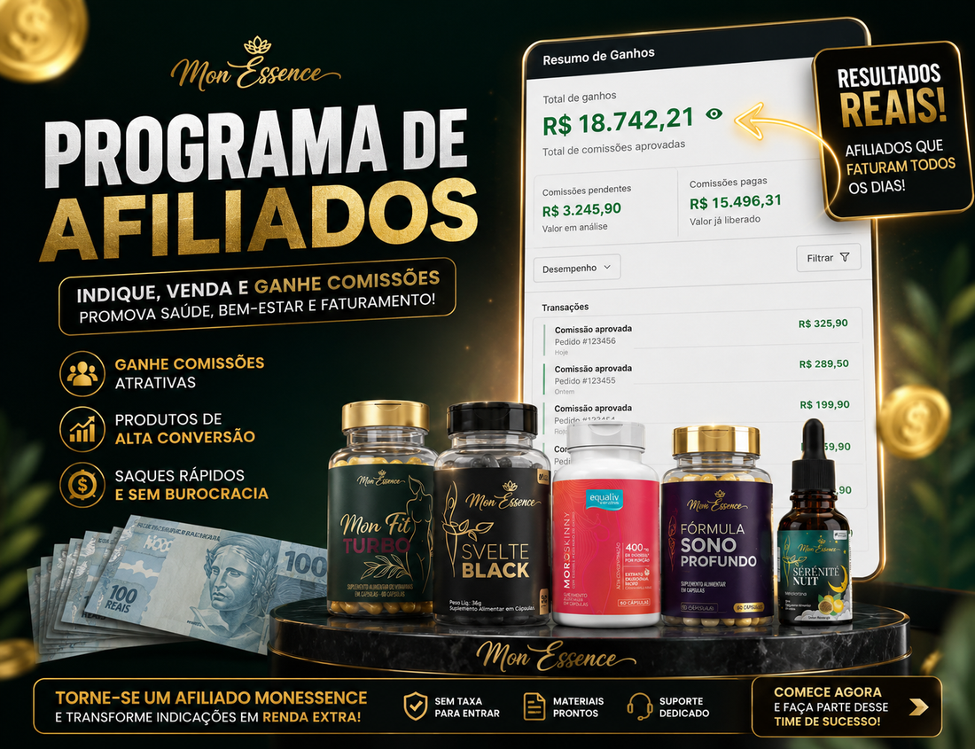Programa de Afiliados MonEssence: uma parceria estratégica para quem promove saúde e bem-estar