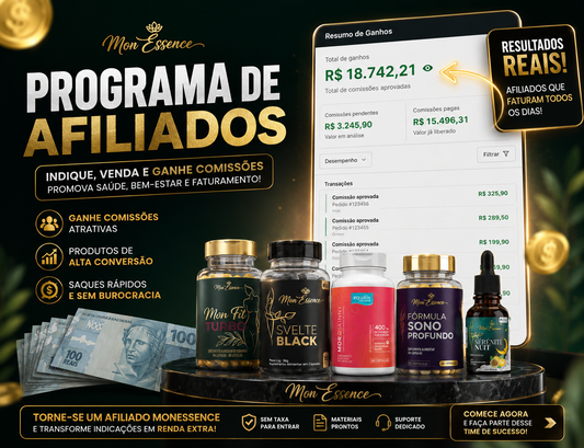 Programa de Afiliados MonEssence: uma parceria estratégica para quem promove saúde e bem-estar