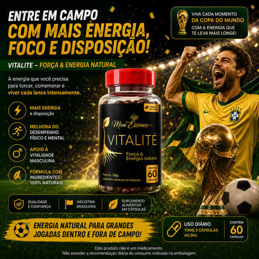 Vitalite Força e Energia Natural o suplemento que devolve a sua disposição, vitalidade e performance