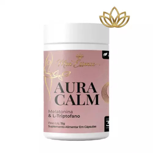 Melatonina + triptofano Aura Calm: Seu Aliado para Noites de Sono Tranquilo e Relaxamento Profundo