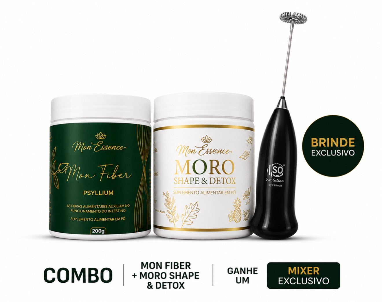 Combo Mon Fiber + Moro Shape & Detox Ganhe um Mixer Exclusivo