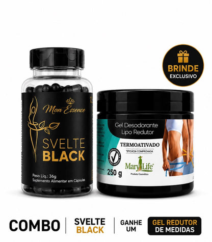 Combo Svelte Black Ganhe um Gel Redutor de Medidas