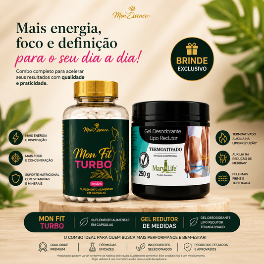 Combo Mon Fit Turbo Ganhe Um Gel Redutor de Medidas