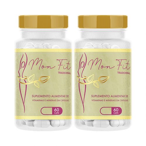 SUPLEMENTO MONFIT TRADICIONAL  120 CÁPSULAS (2 Frascos) 60 dias